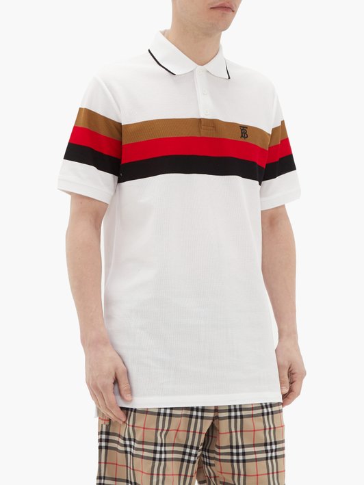 ÁO PHÔNG BURBERRY Treydon striped cotton polo shirt