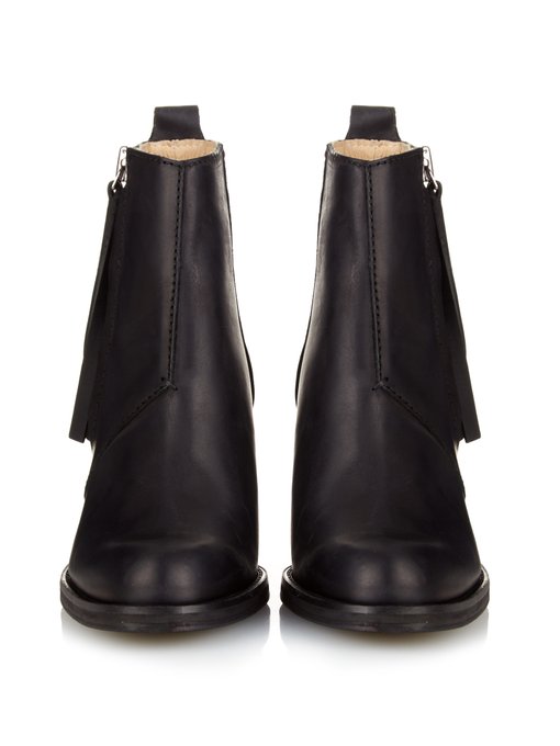 acne stacked heel boot