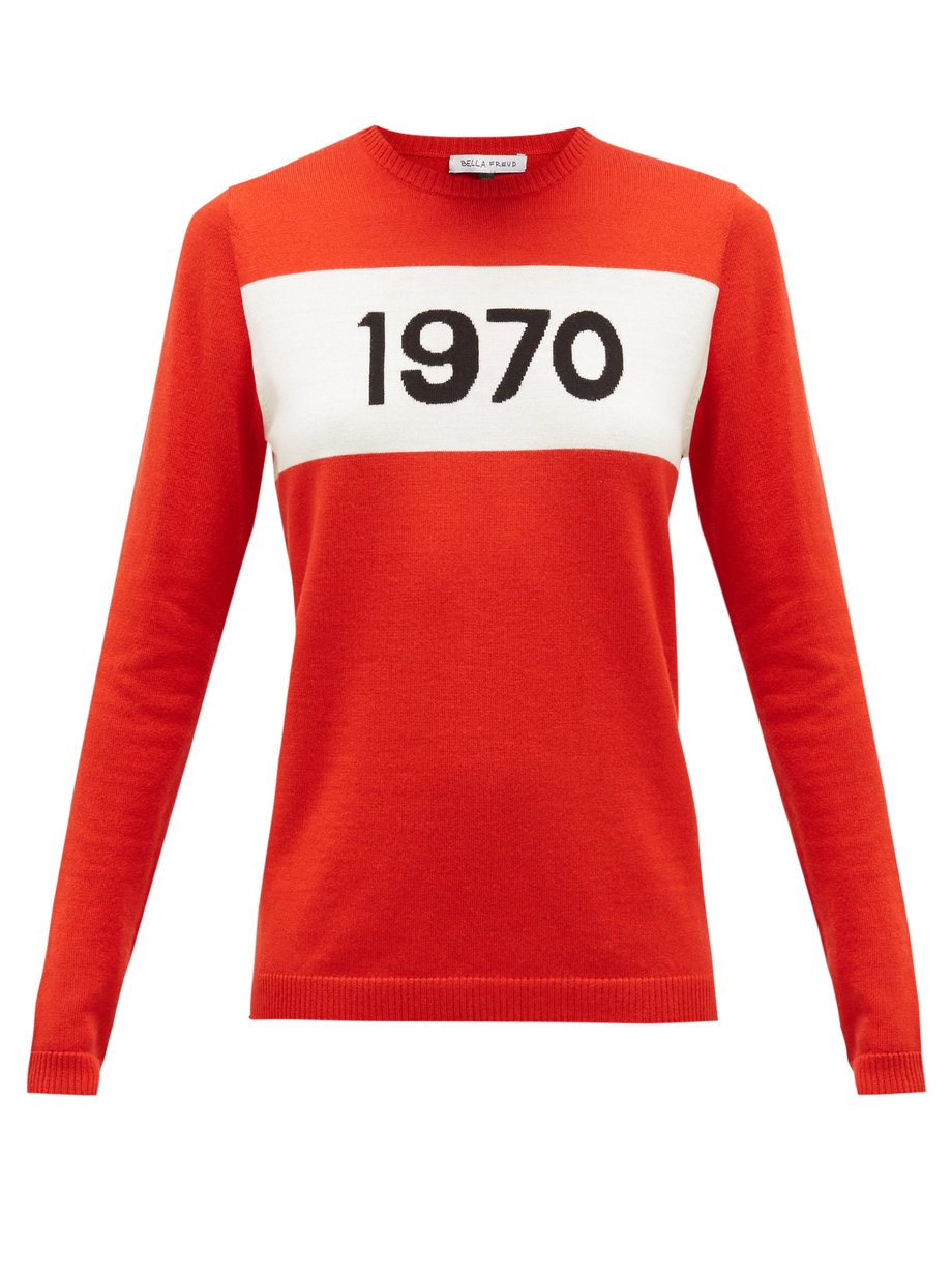 1970-intarsia wool sweater