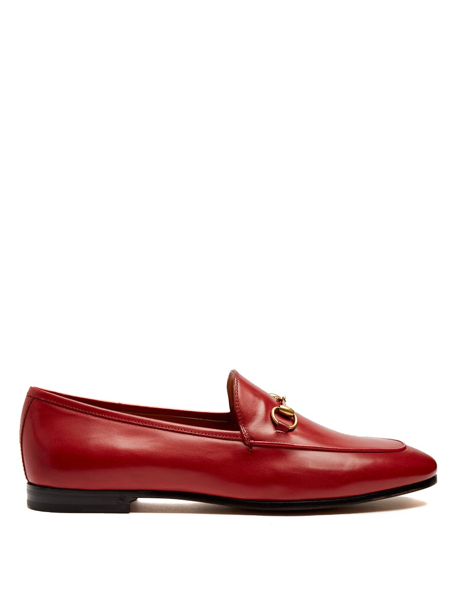 Red Jordaan leather loafers | Gucci | MATCHESFASHION US