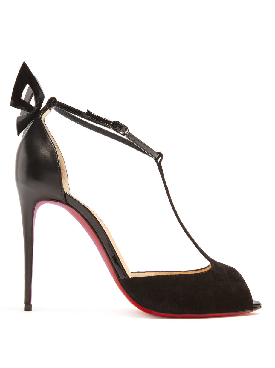 Black Aribak 110 leather and suede sandals | Christian Louboutin ...