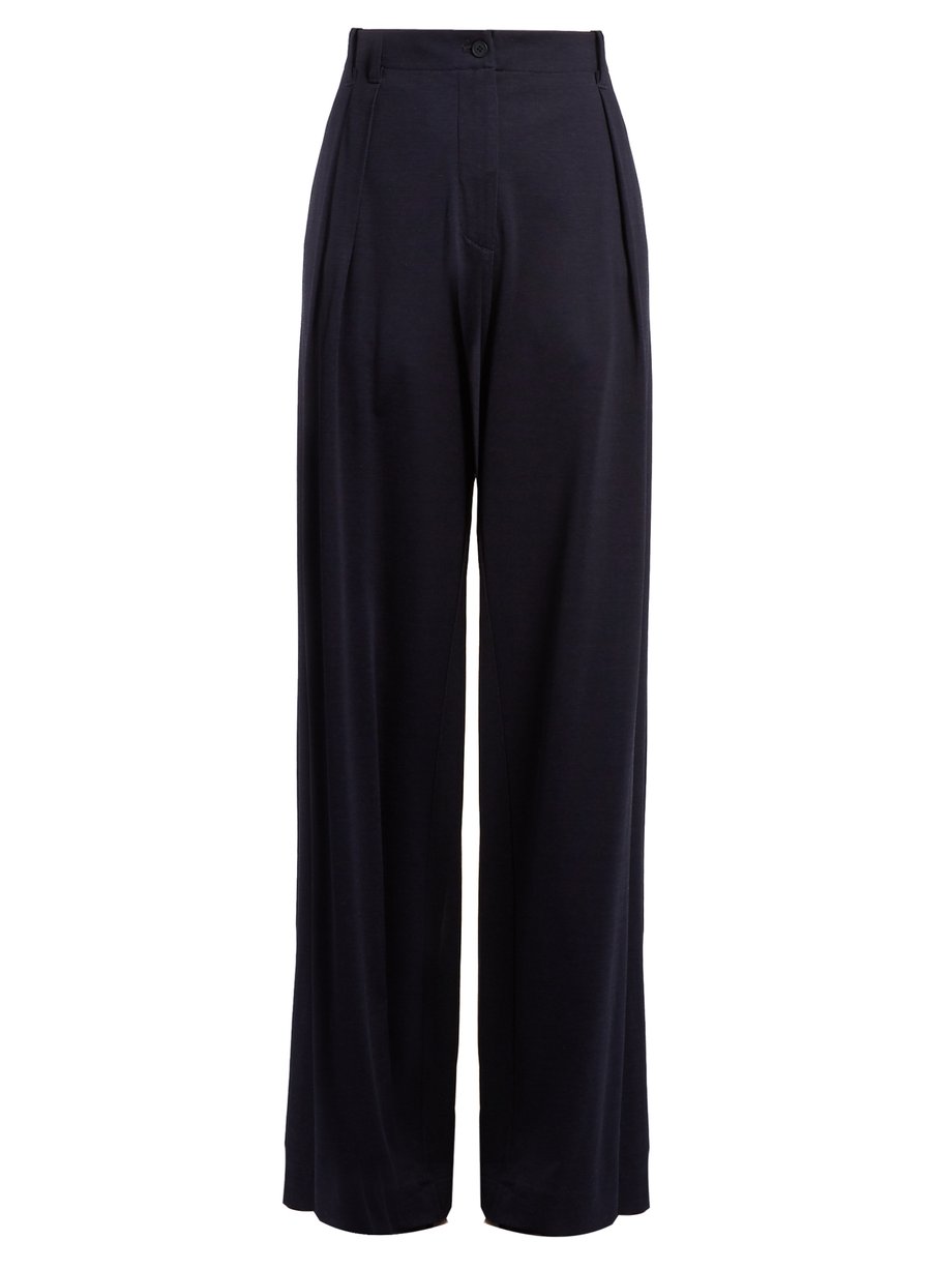 Blue Campus wide-leg jersey trousers | Tomas Maier | MATCHESFASHION UK
