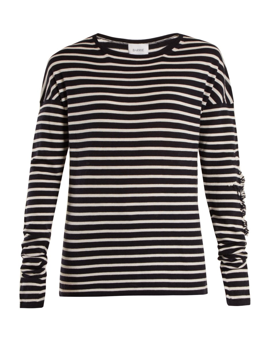 Navy Thistle striped cashmere sweater | Barrie | MATCHESFASHION UK