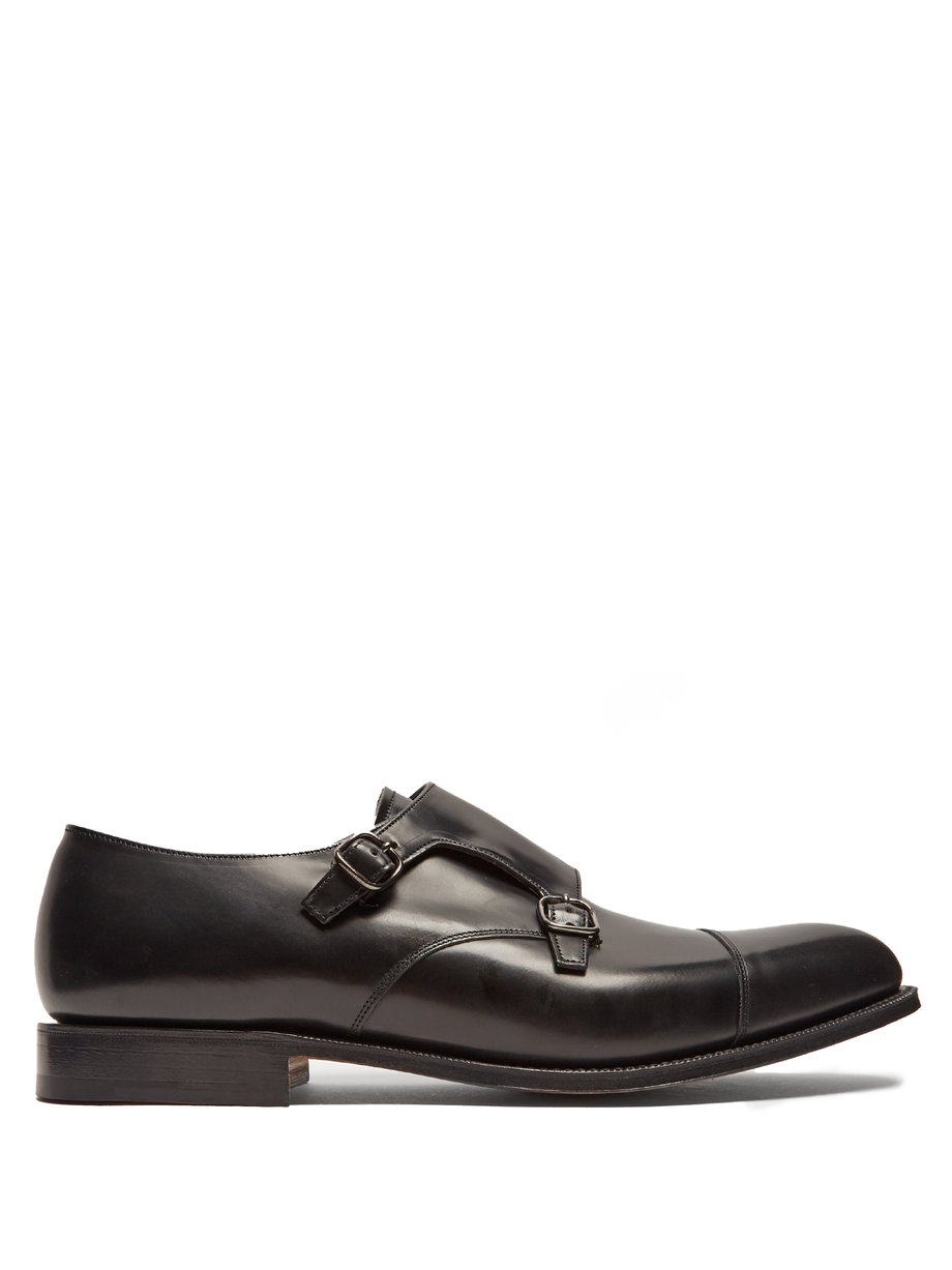 Detroit double monk-strap leather shoes
