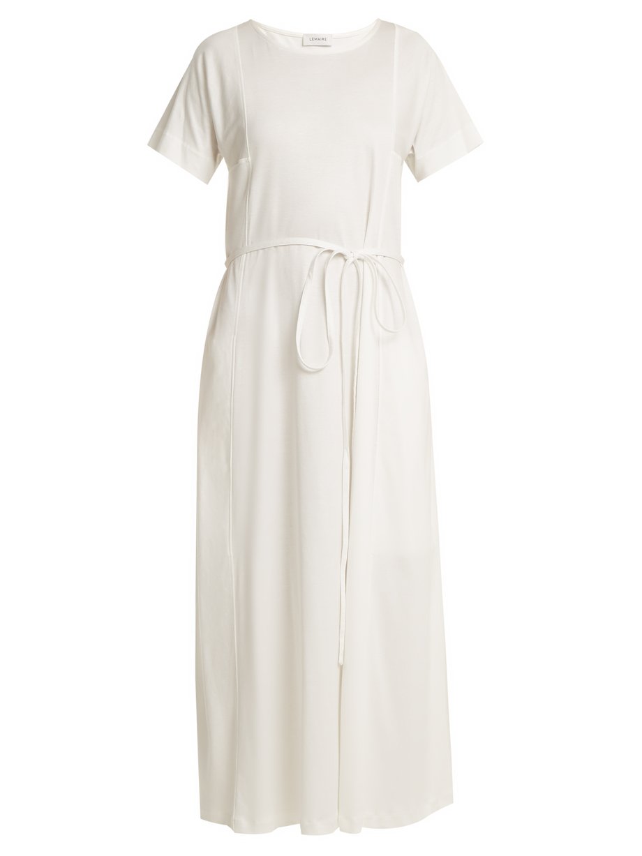 White Round-neck cotton-jersey dress | Lemaire | MATCHESFASHION UK