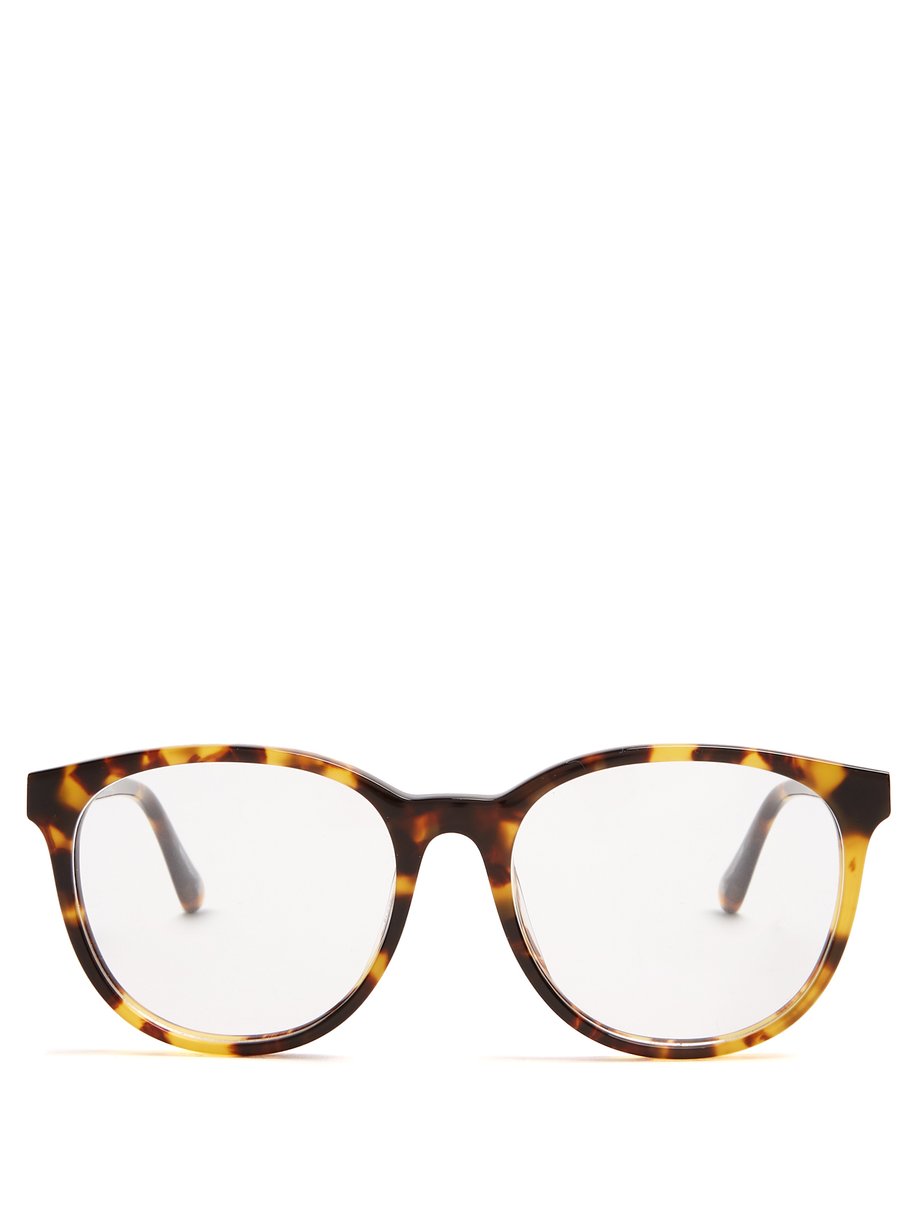 Brown Falabella Round Frame Acetate Glasses Stella Mccartney Matchesfashion Us 
