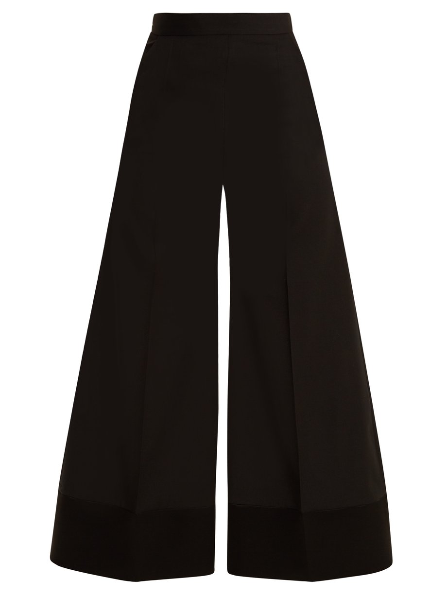 Black Mizuki wide-leg wool trousers | Racil | MATCHESFASHION UK