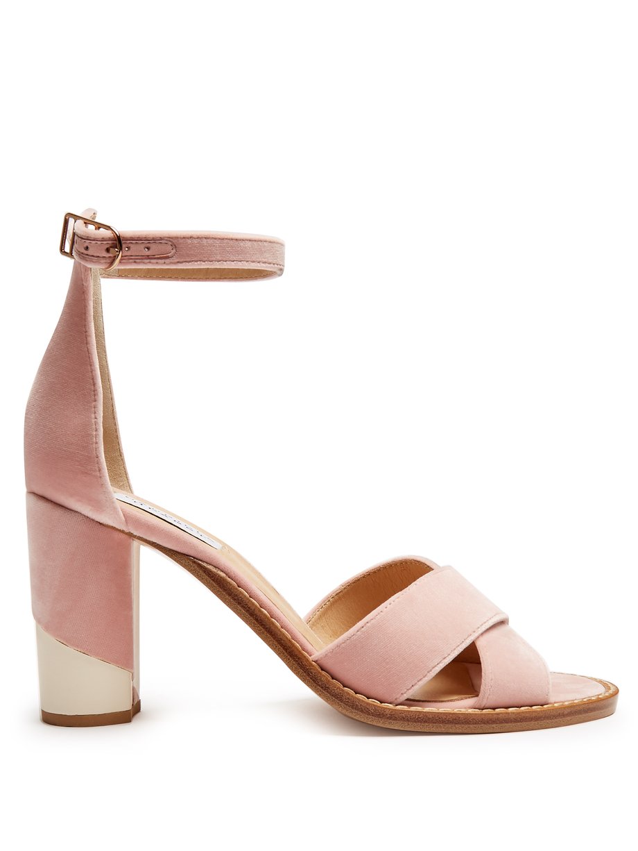 Pink John crossover velvet sandals | Gabriela Hearst | MATCHESFASHION US