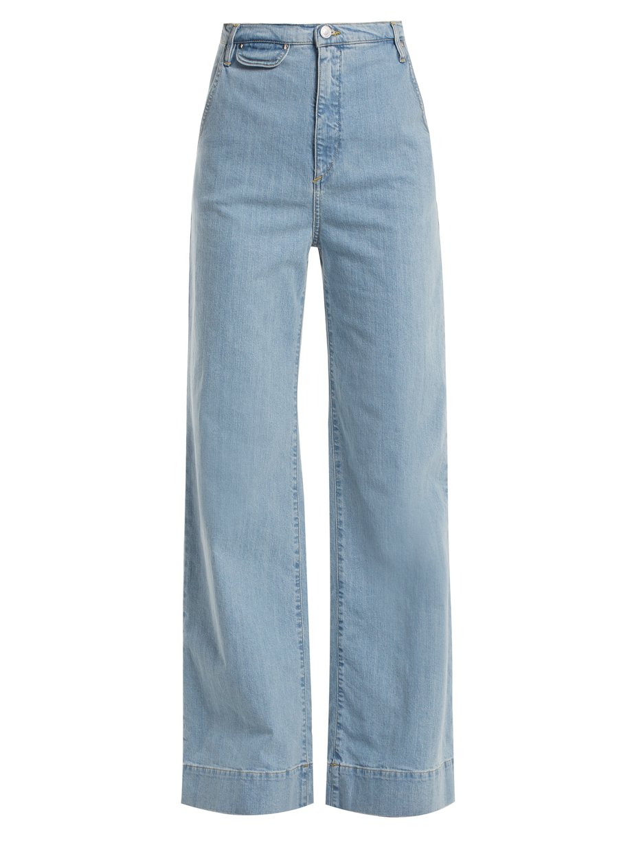 Blue Anita high-rise wide-leg jeans | Katharine Hamnett London ...