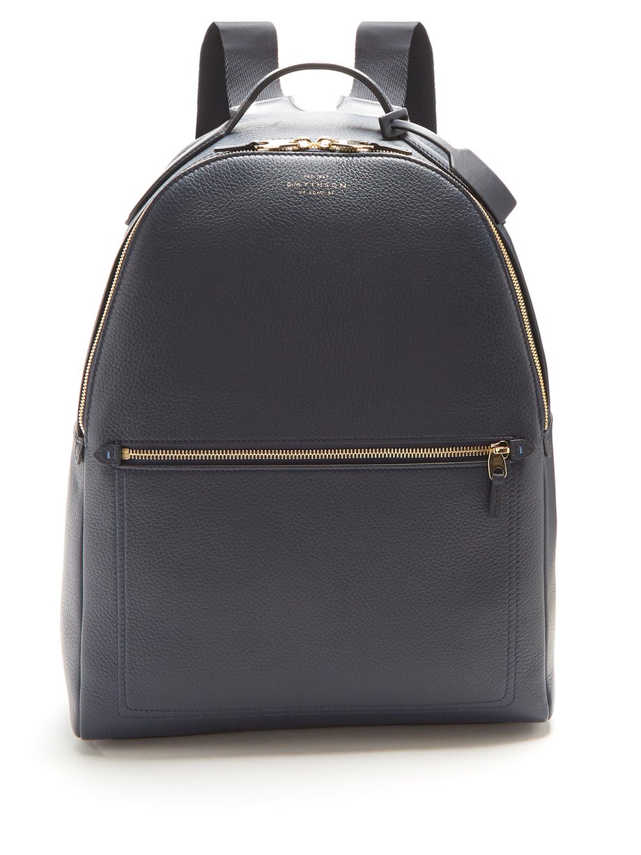 Black Burlington leather backpack | Smythson | MATCHESFASHION AU