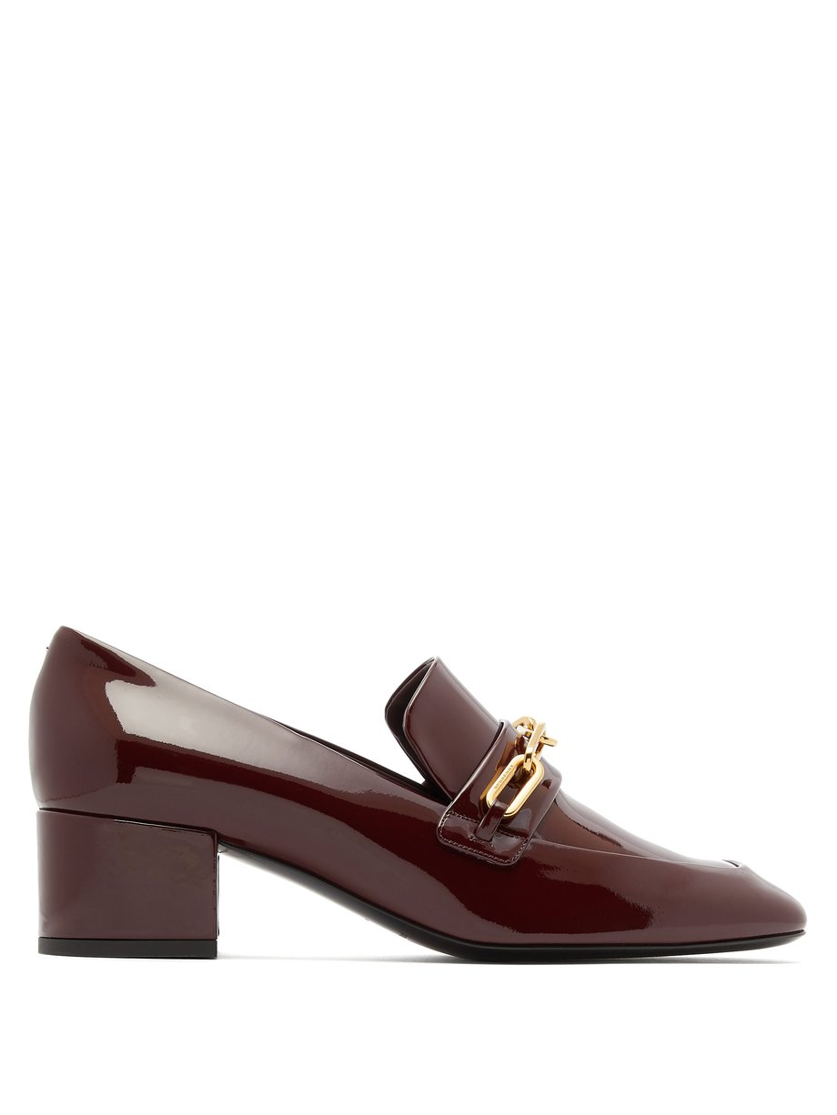 Burgundy Chillcot patent-leather loafers | Burberry | MATCHESFASHION US