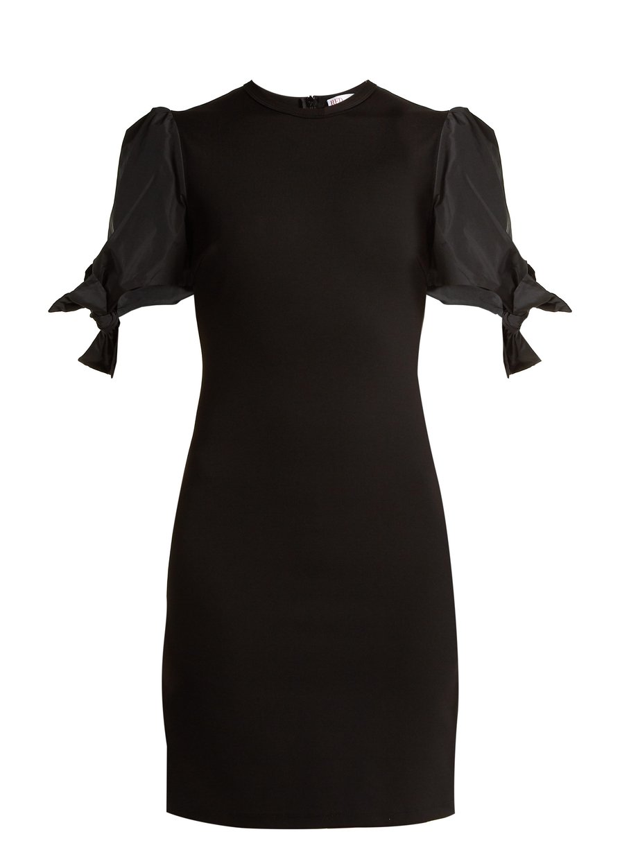 Black Abito puff-sleeve jersey dress | REDValentino | MATCHESFASHION UK