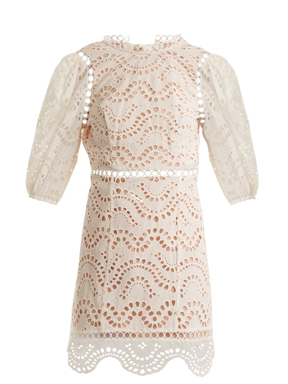 White Jaya Wave cotton dress | Zimmermann | MATCHESFASHION US