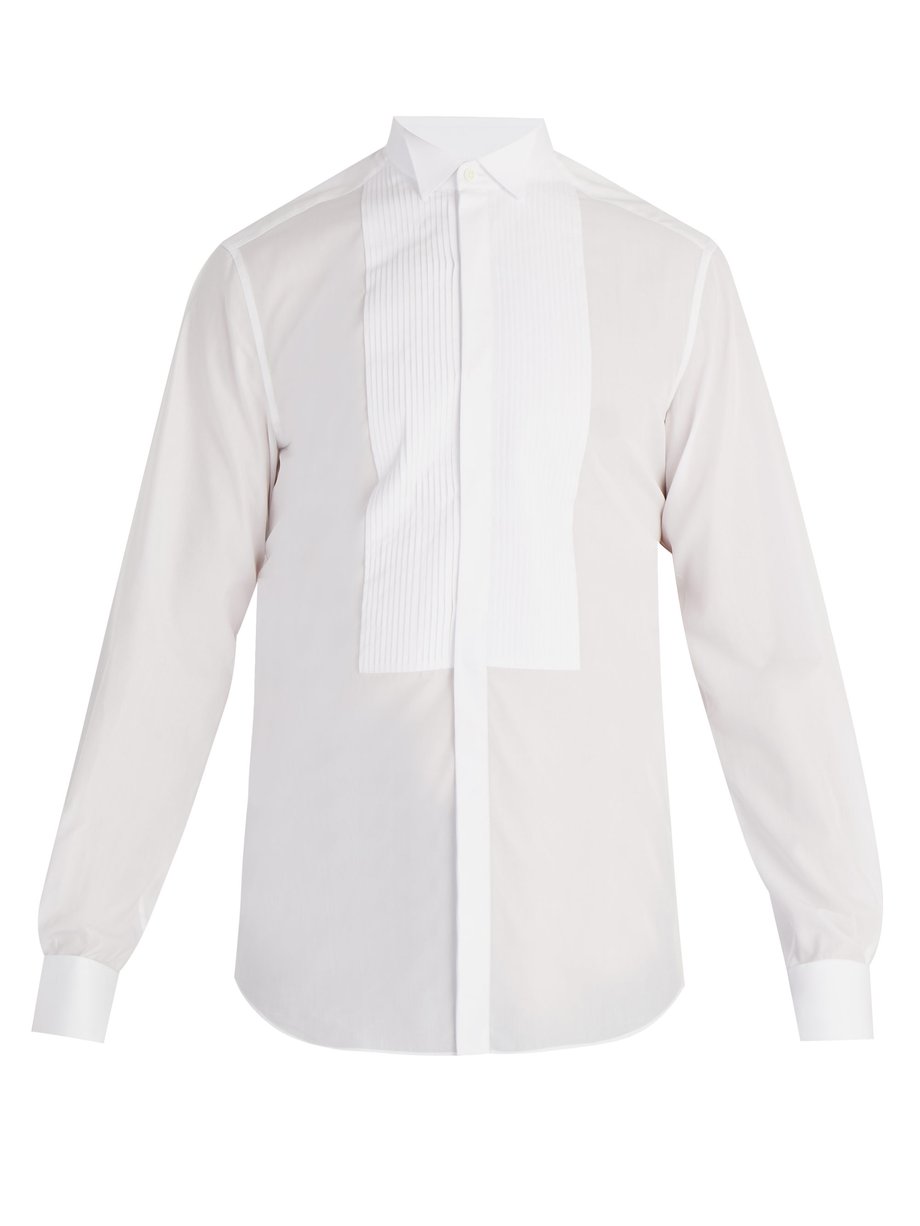 Valentino ヴァレンティノ Wingtip-collar single-cuff cotton shirt ホワイト