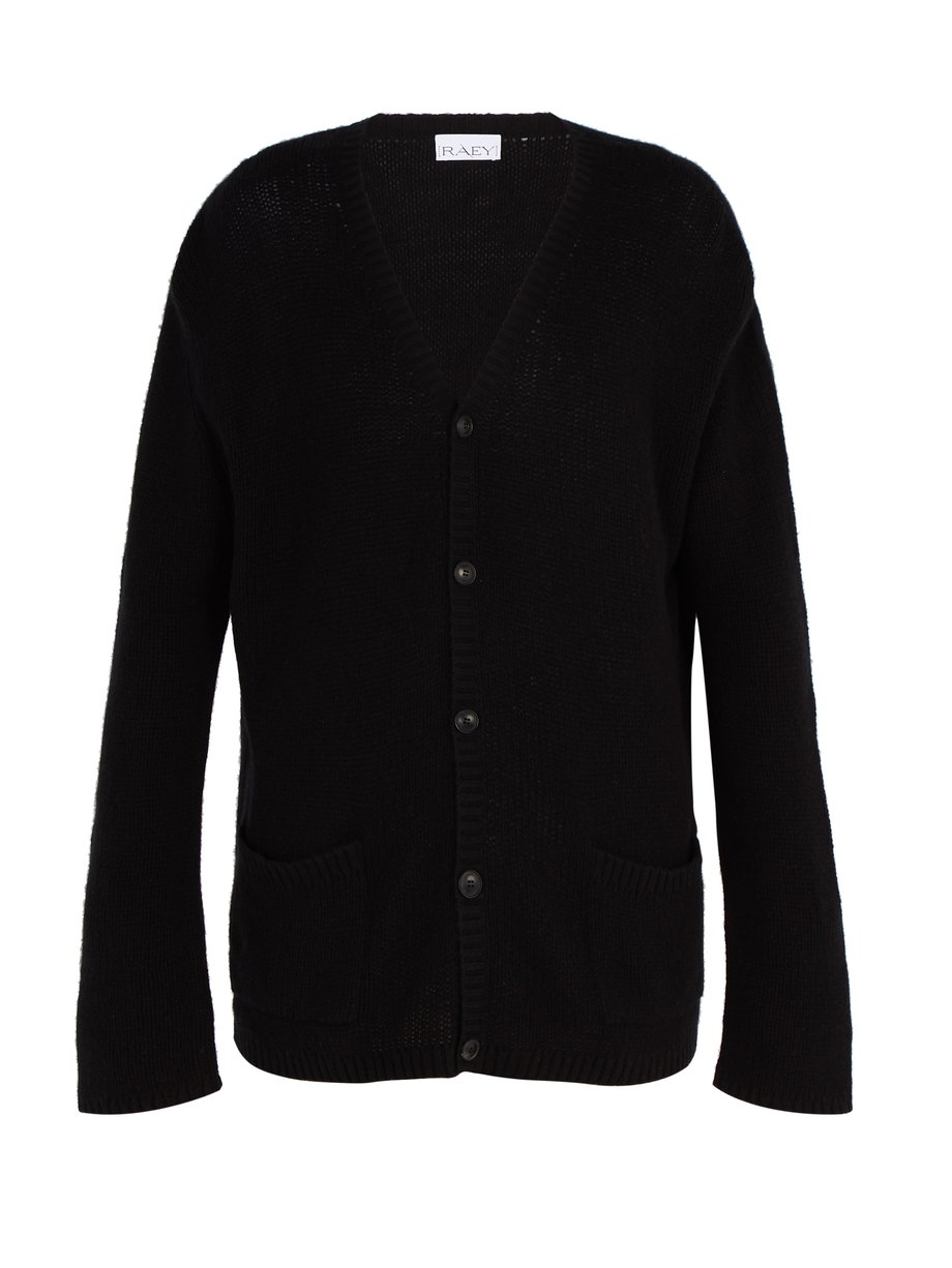 Black Open-knit summer cashmere cardigan | Raey | MATCHESFASHION UK
