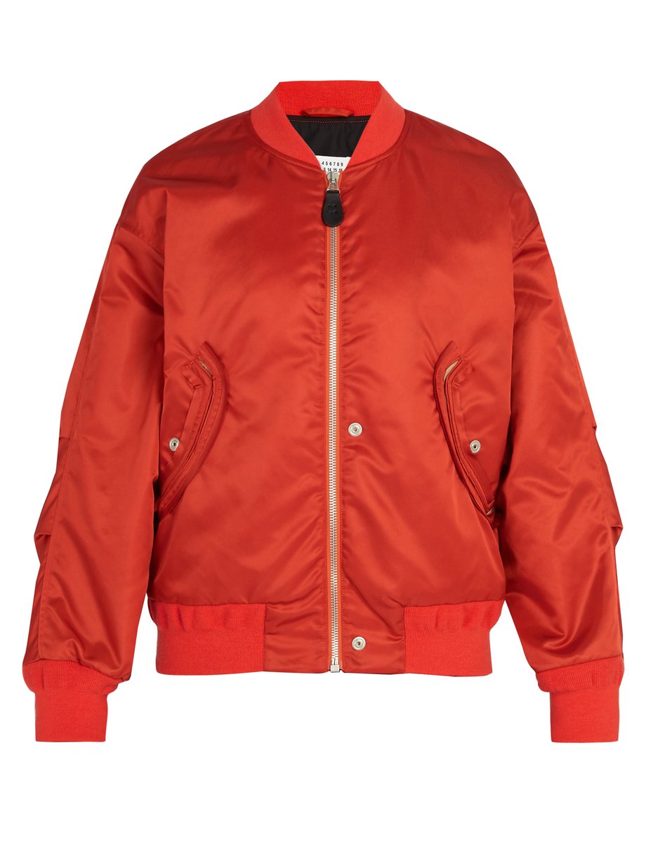 Orange Satin bomber jacket | Maison Margiela | MATCHESFASHION US
