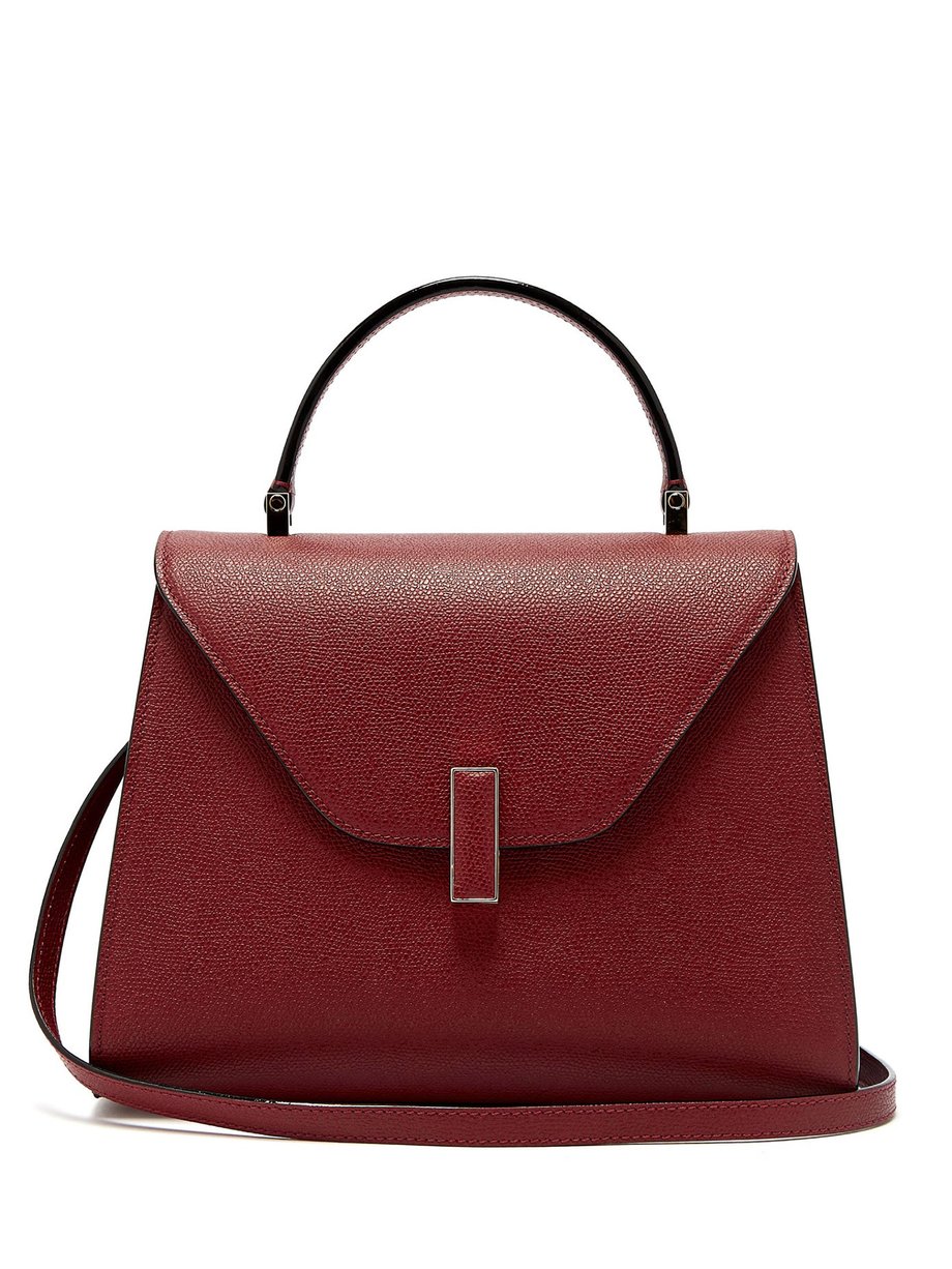 Burgundy Iside medium grained-leather bag | Valextra | MATCHESFASHION US