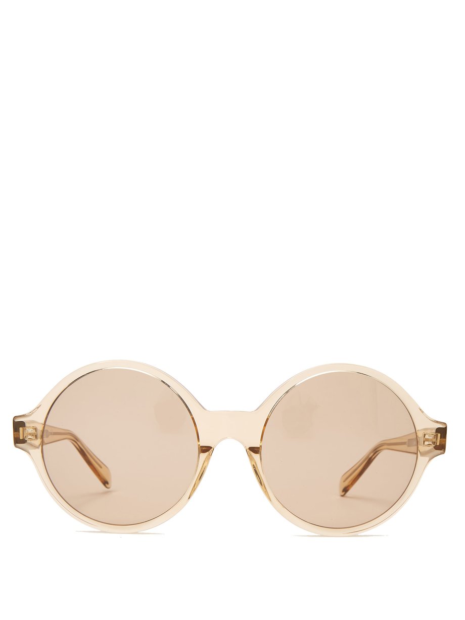 Neutral Oversized Round Acetate Sunglasses Celine Eyewear