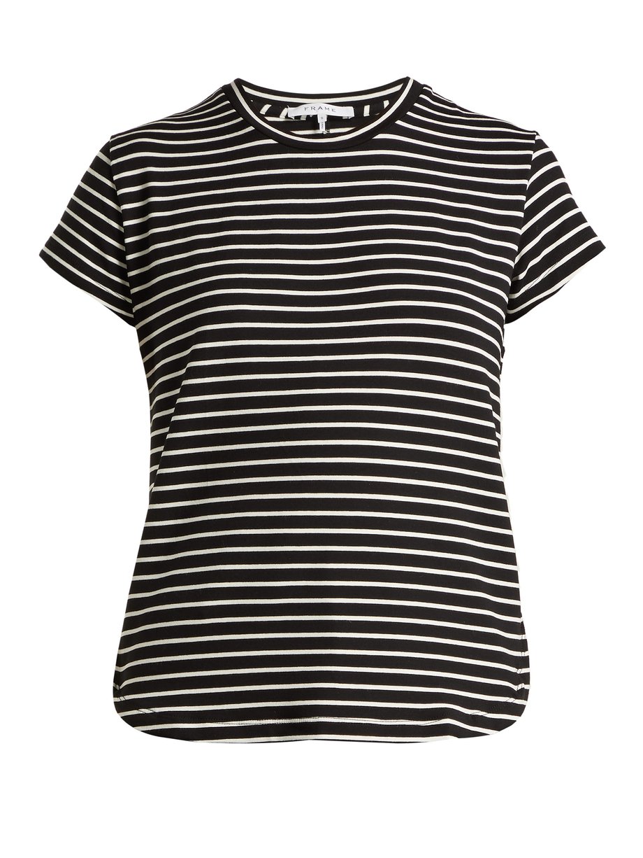 Black Striped short-sleeve T-shirt | FRAME | MATCHESFASHION US