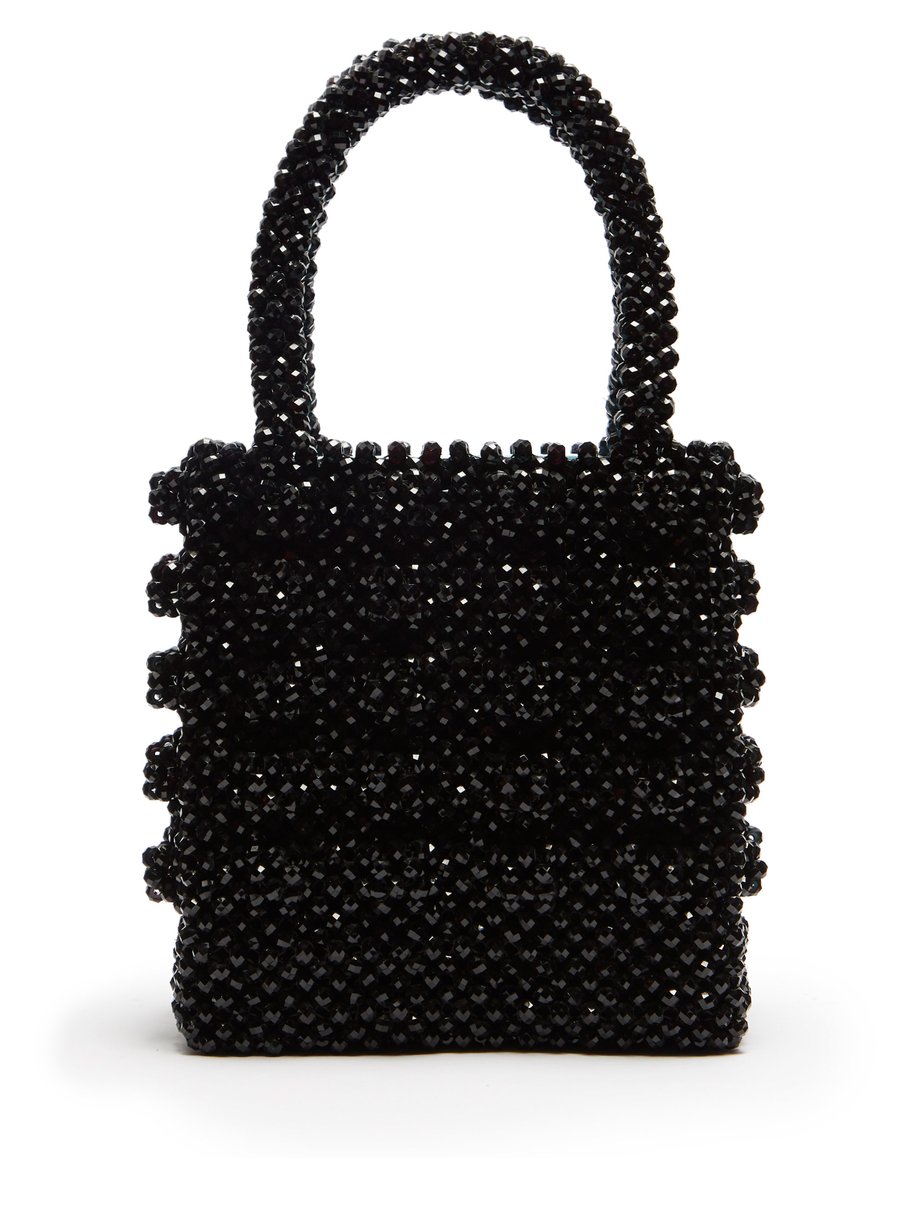 Black Antonia faux-pearl embellished bag | Shrimps | MATCHESFASHION US