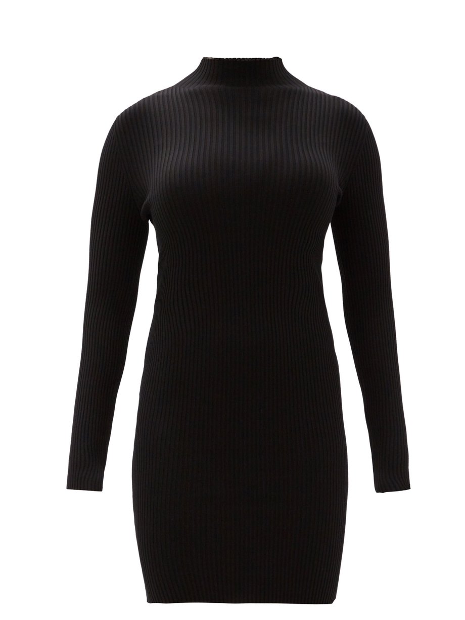 Black Rib-knitted high-neck dress | Wolford | MATCHESFASHION US