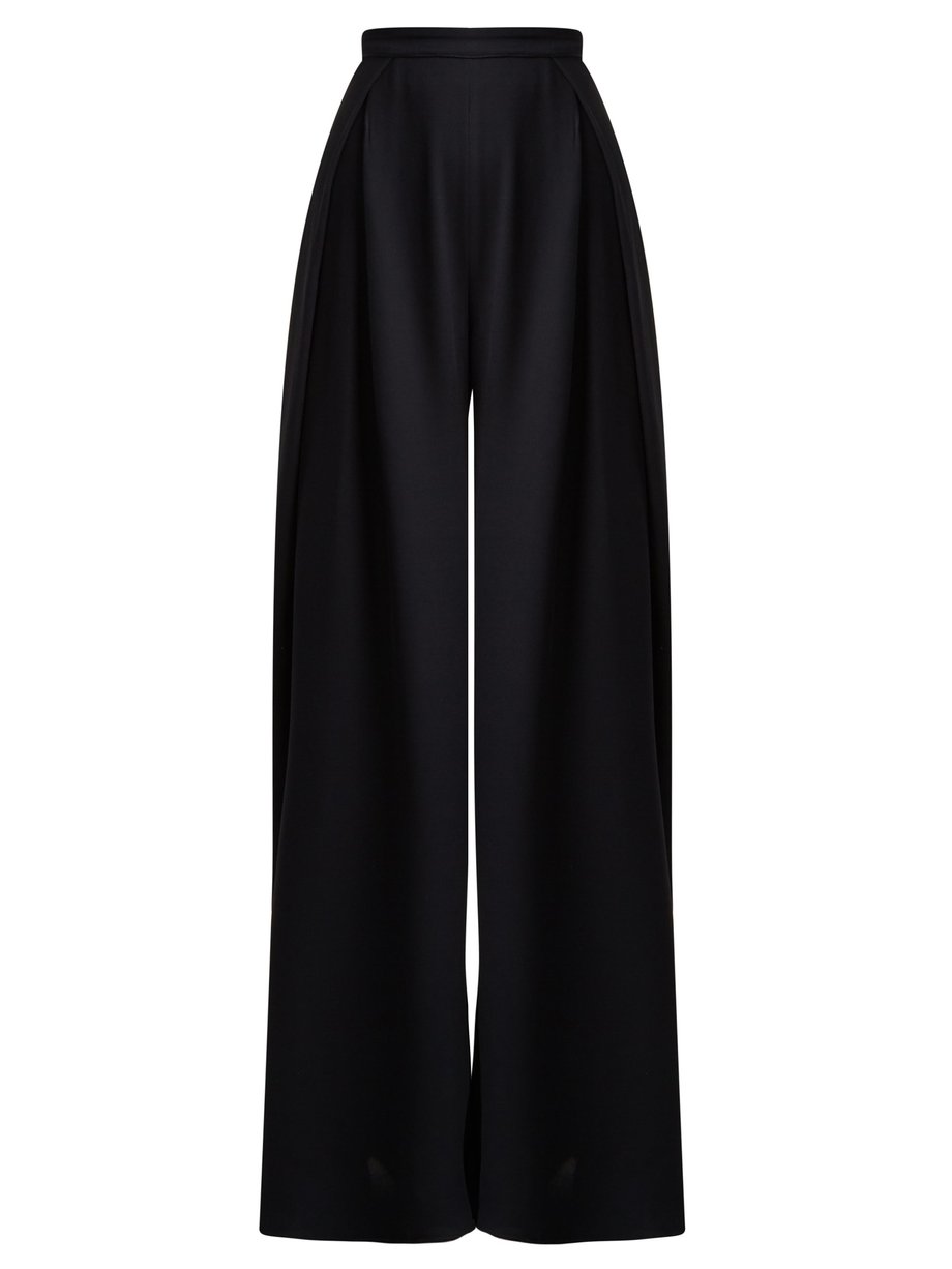 Navy High-rise pleated crepe trousers | Jacquemus | MATCHESFASHION US