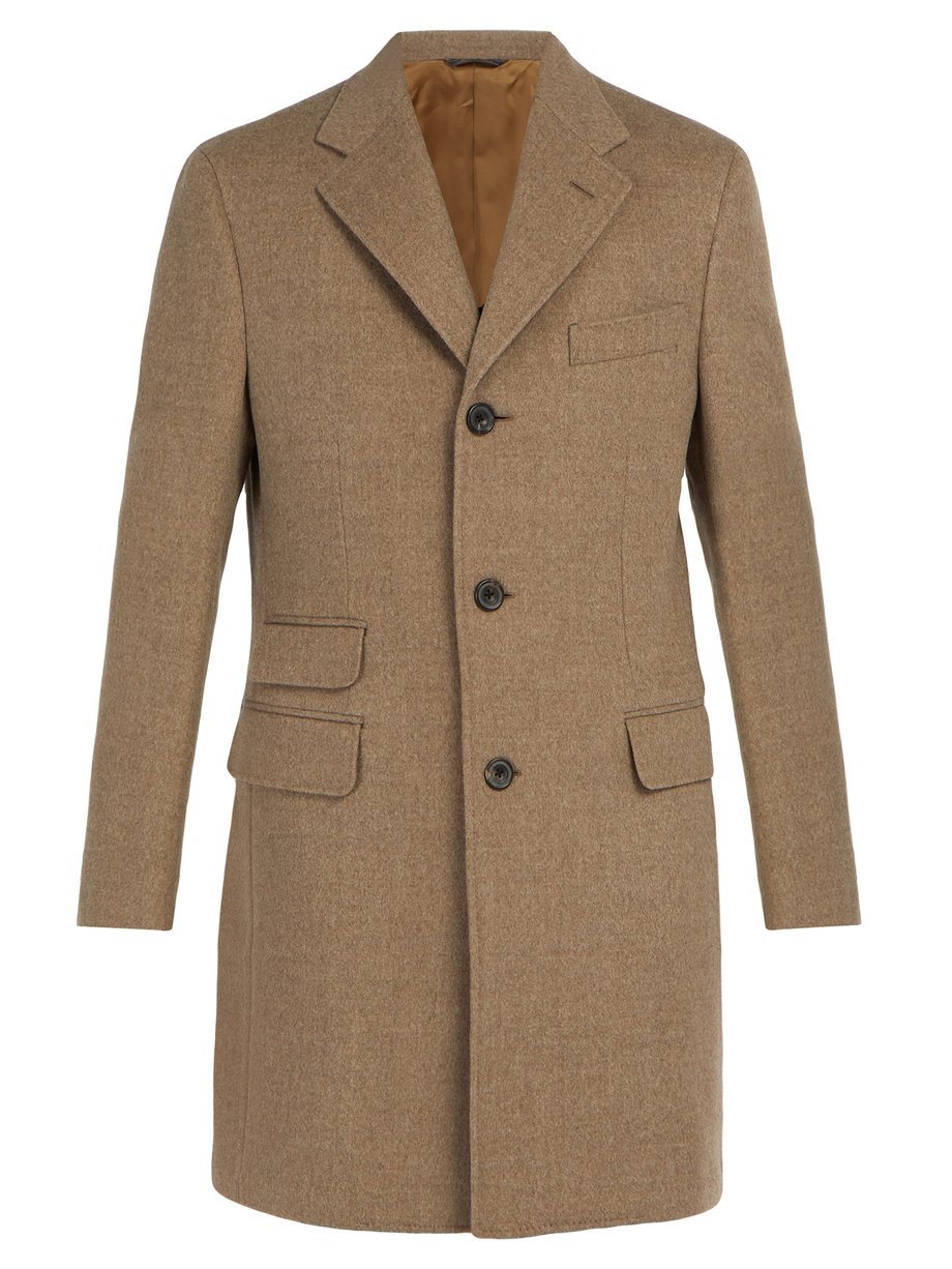 Brown Single-breasted wool coat | Thom Sweeney | MATCHESFASHION US
