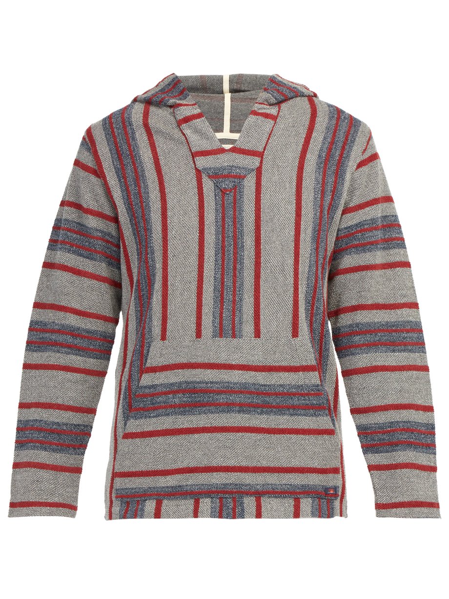 Blue Baja striped cotton hooded sweater | Faherty | MATCHESFASHION US