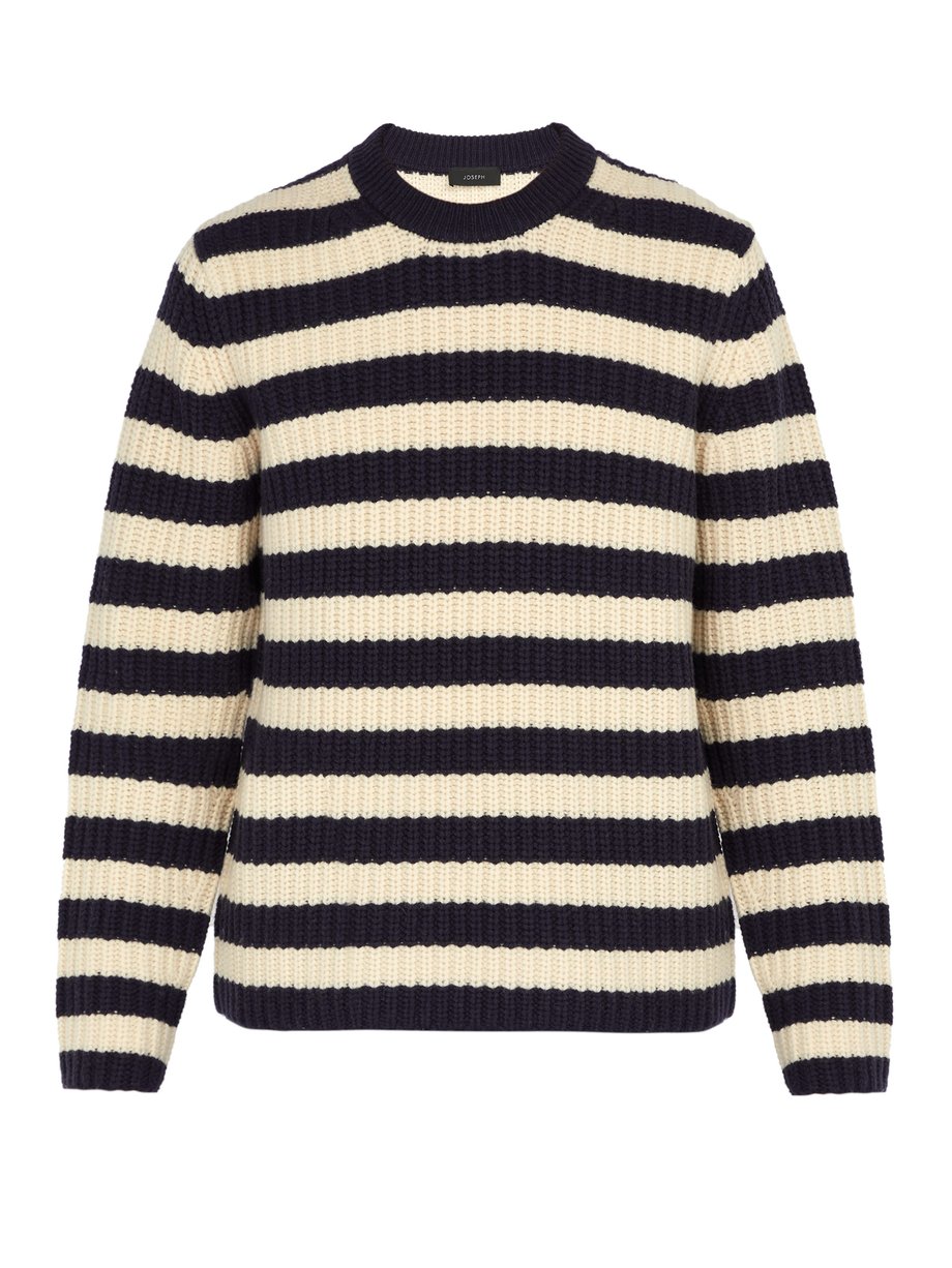 Navy Striped chunky-knit wool sweater | Joseph | MATCHESFASHION US