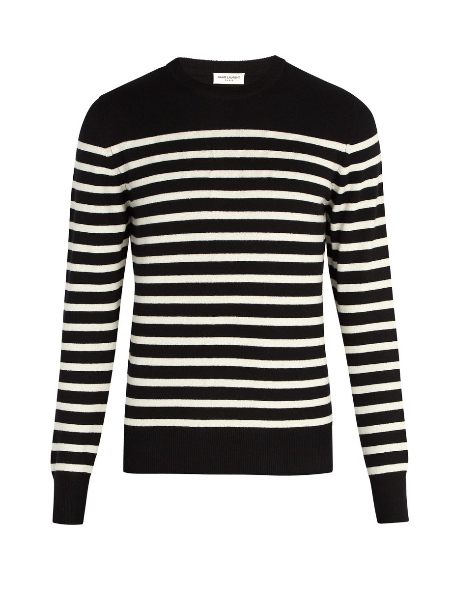 Black Striped cashmere sweater | Saint Laurent | MATCHESFASHION UK