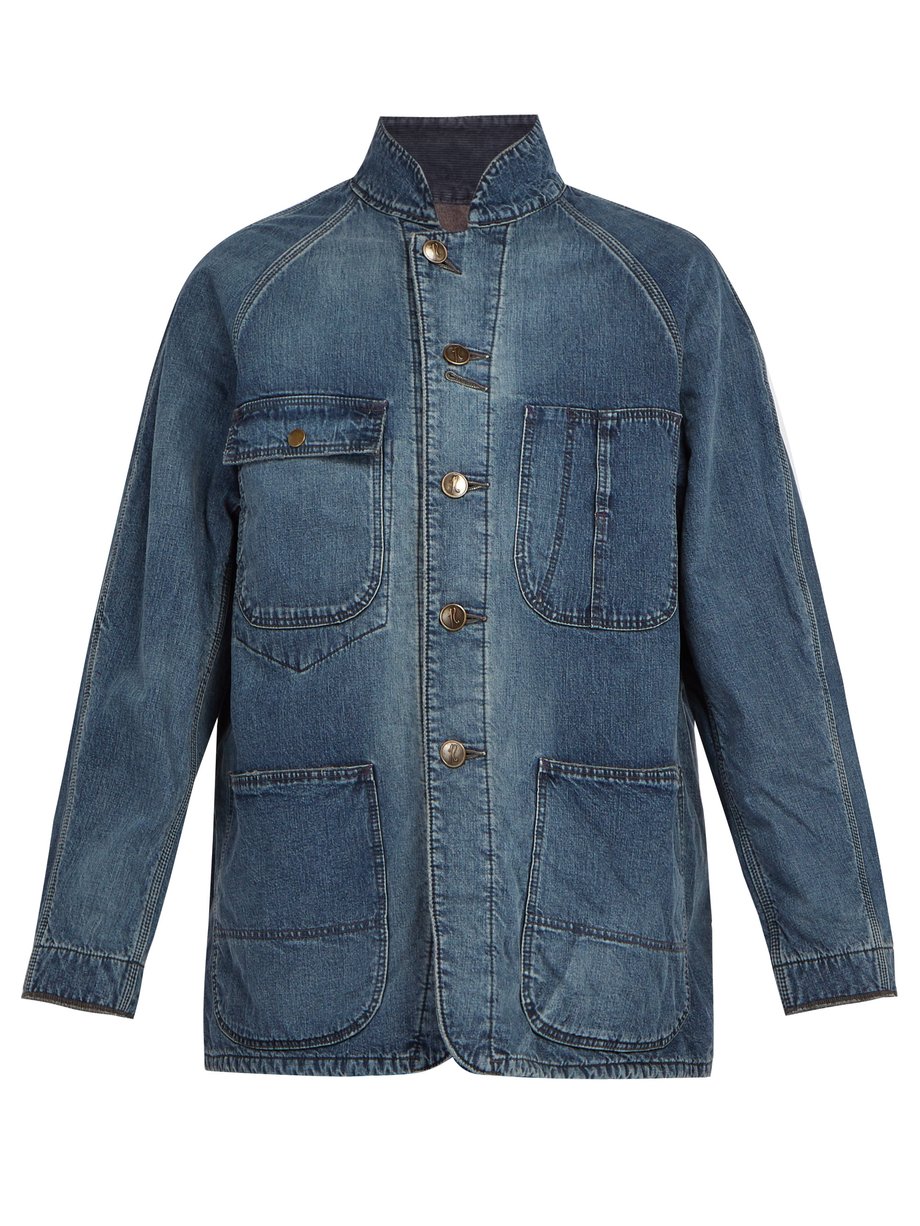 Blue Chore corduroy-collar denim jacket | Needles | MATCHESFASHION AU