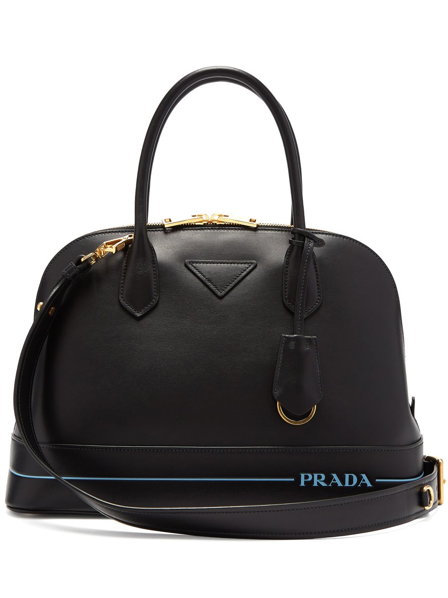 Black Mirage large leather bag | Prada 