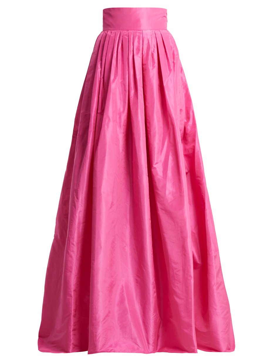 Pink High-rise silk-taffeta ball-gown skirt | Carolina Herrera ...