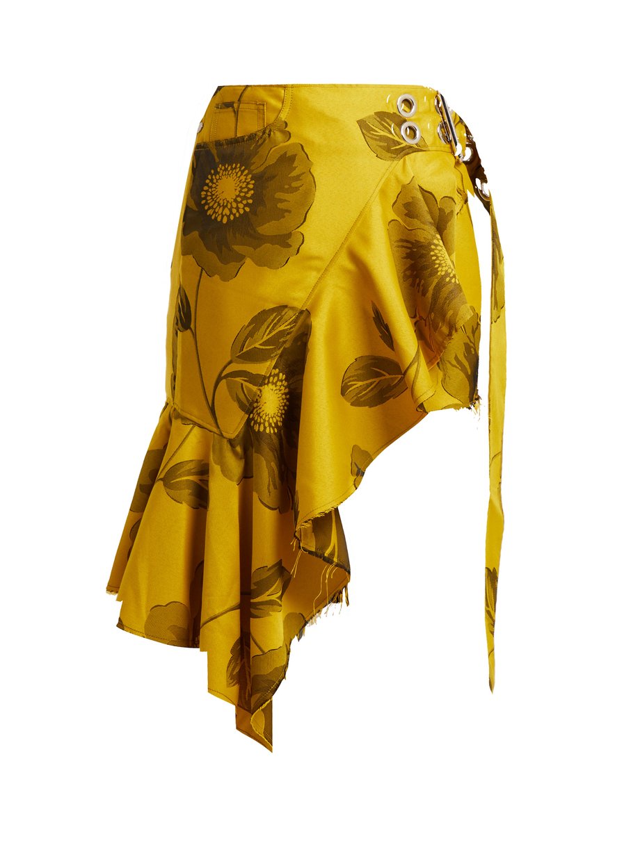 Print Asymmetric floral jacquard mini skirt | Marques'Almeida ...