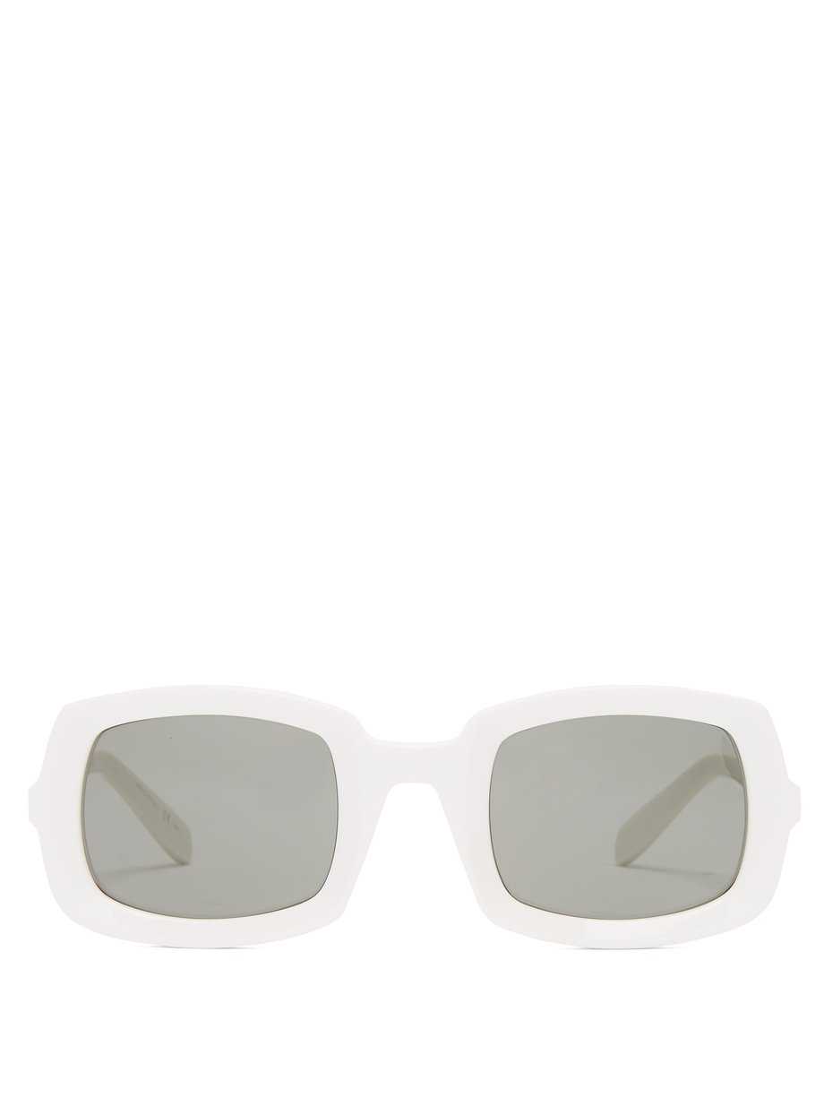 White Thick frame acetate sunglasses | Saint Laurent | MATCHESFASHION US