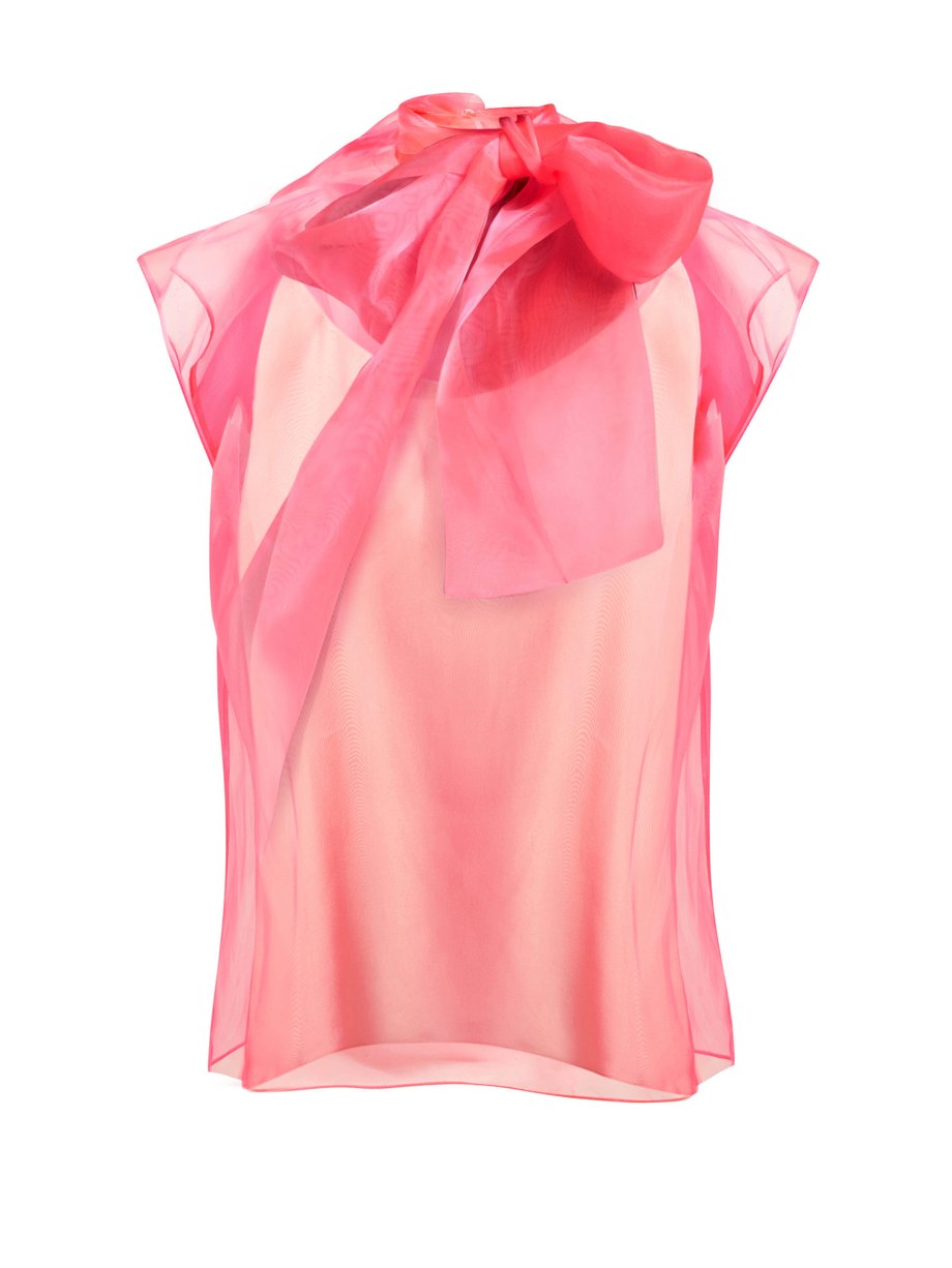 pink organza top