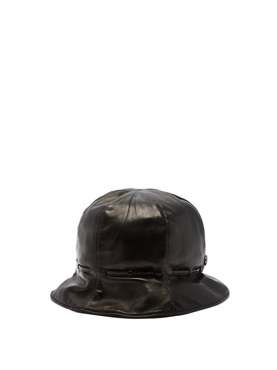 gucci leather bucket hat
