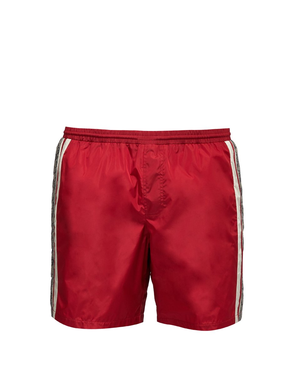 Red GG Supreme logo swim shorts | Gucci 