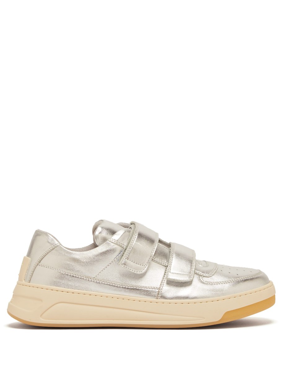 Metallic Perey low-top leather trainers | Acne Studios | MATCHESFASHION US