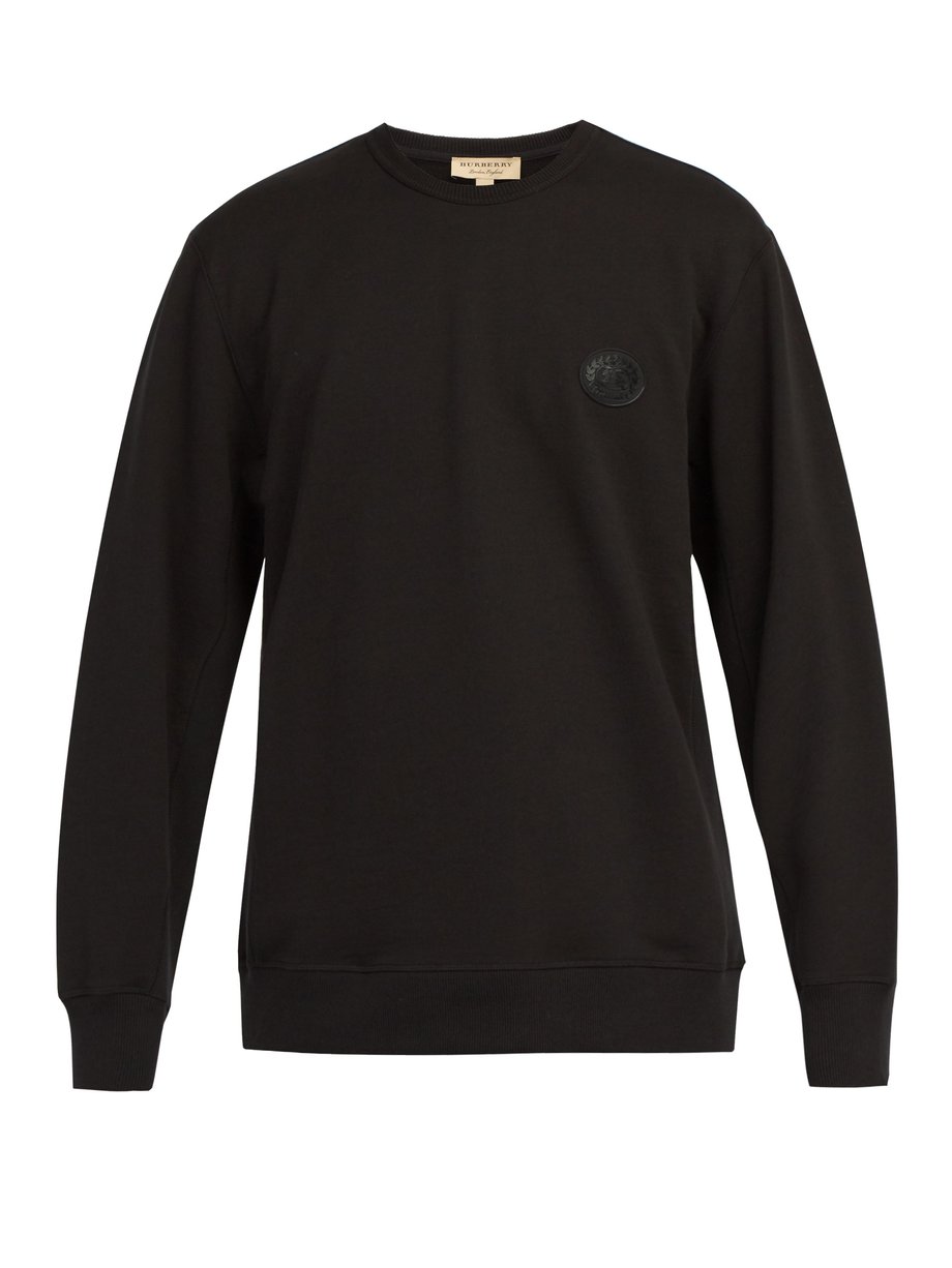 Black Logo-crest cotton sweatshirt | Burberry | MATCHESFASHION US