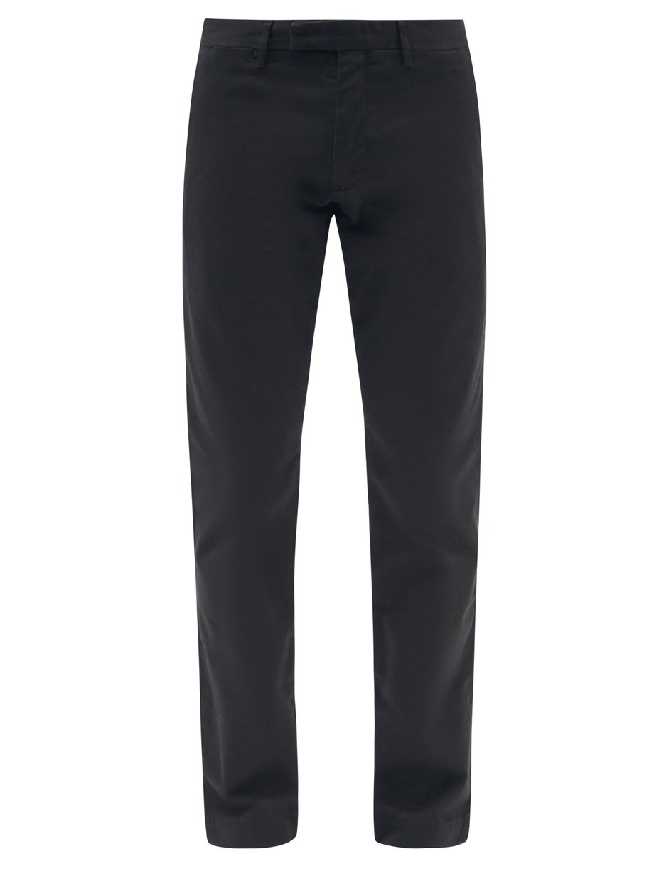 Polo Ralph Lauren Black Slim-fit stretch-cotton chino trousers | 매치스패션 ...