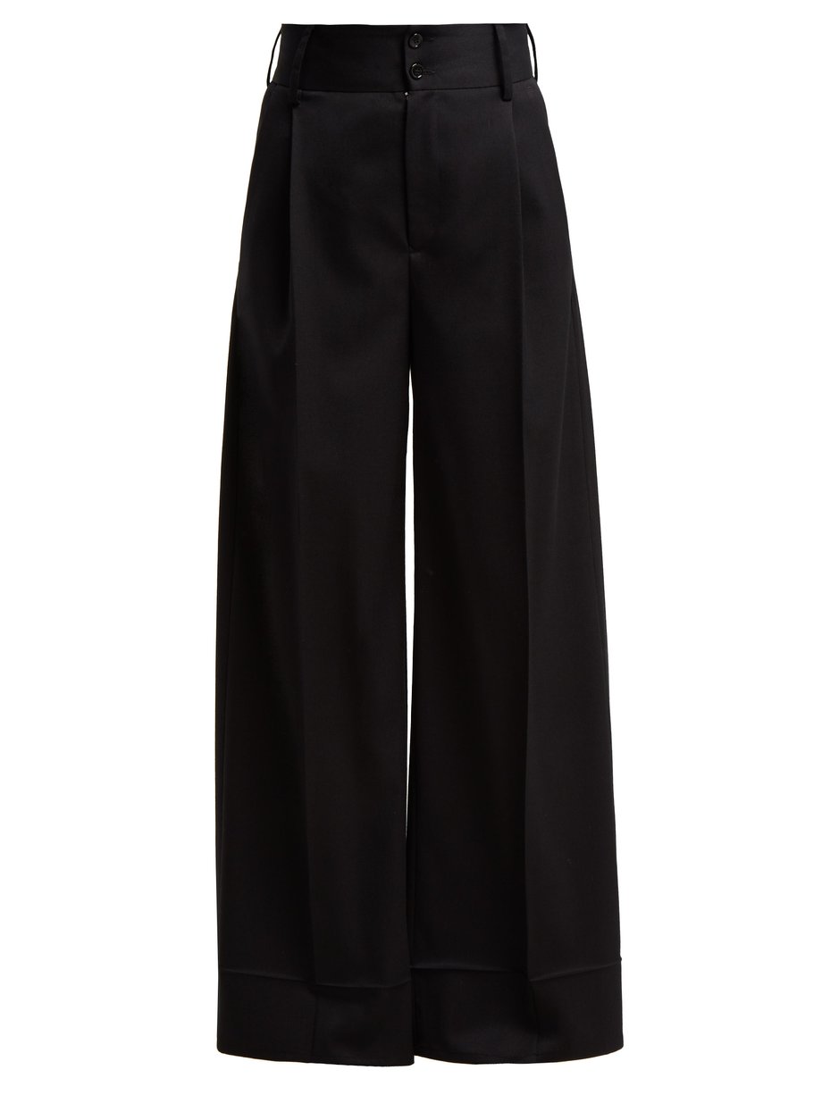 Black Wide-leg trousers | MM6 Maison Margiela | MATCHESFASHION AU