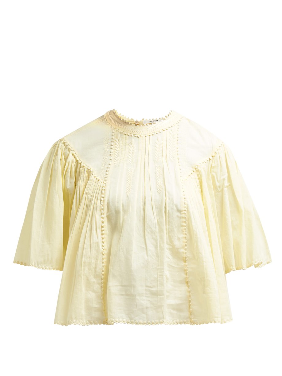 Yellow Algar embroidered cotton blouse | Isabel Marant Étoile ...