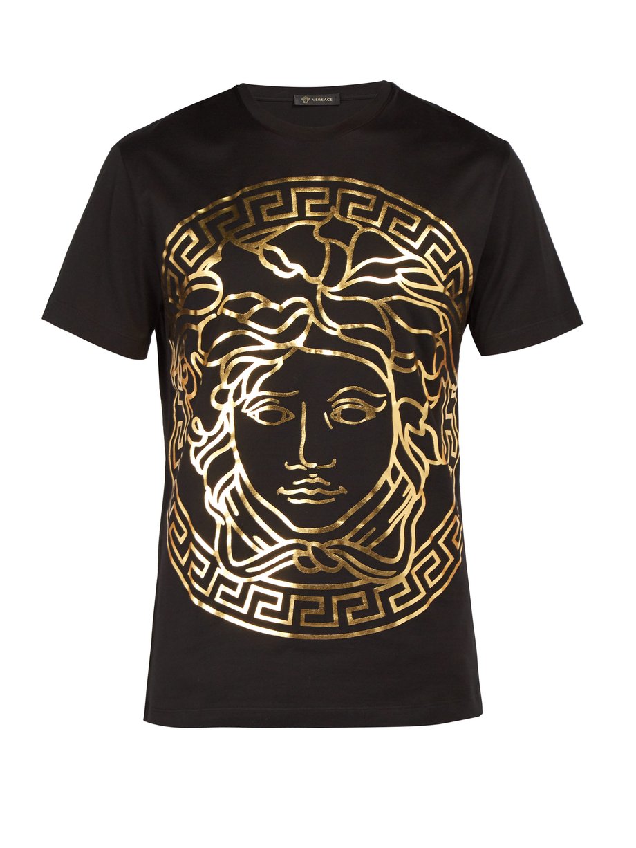 Versace Versace Medusa gold-print T 