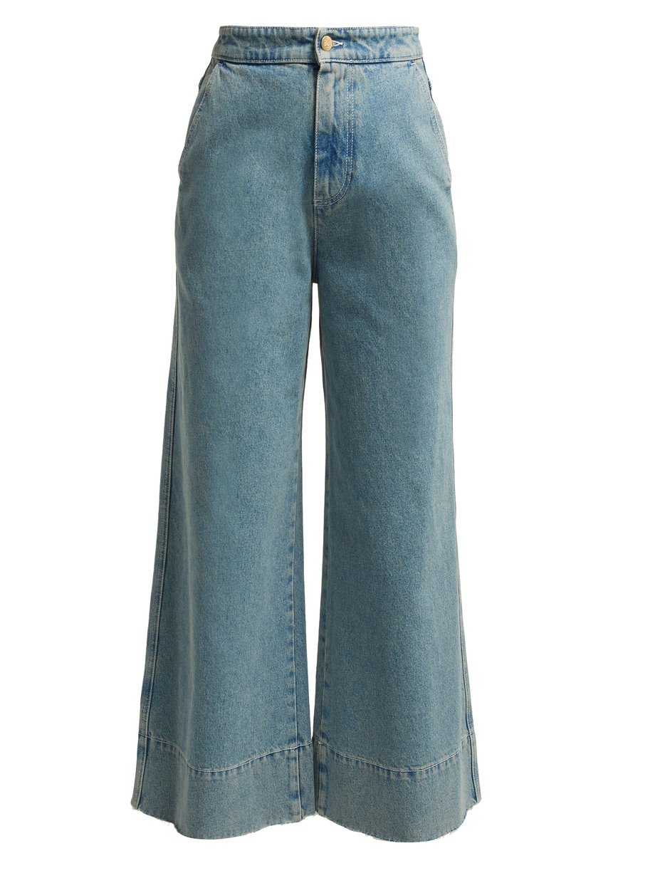 Loewe Loewe High-rise wide-leg jeans Blue｜MATCHESFASHION（マッチ 