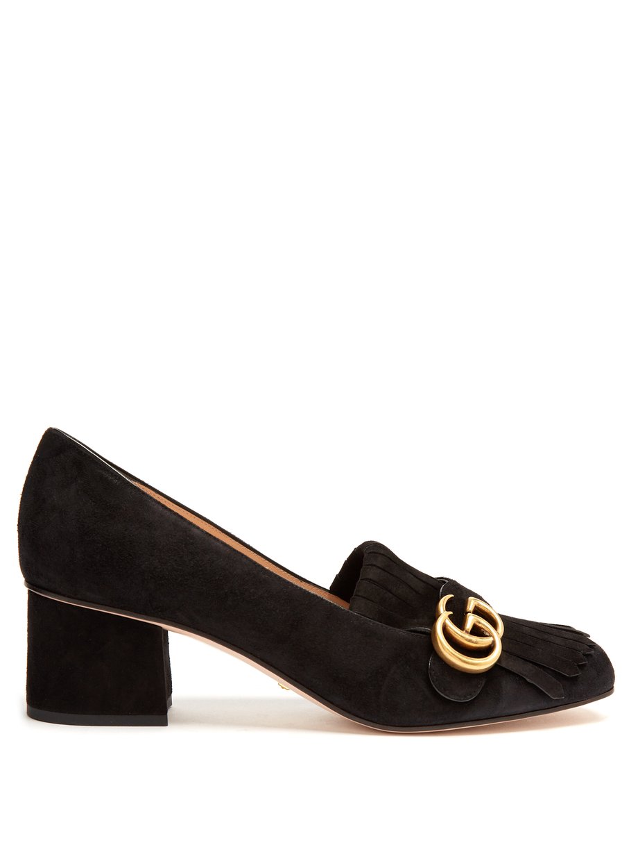 Black Marmont fringed suede loafers 