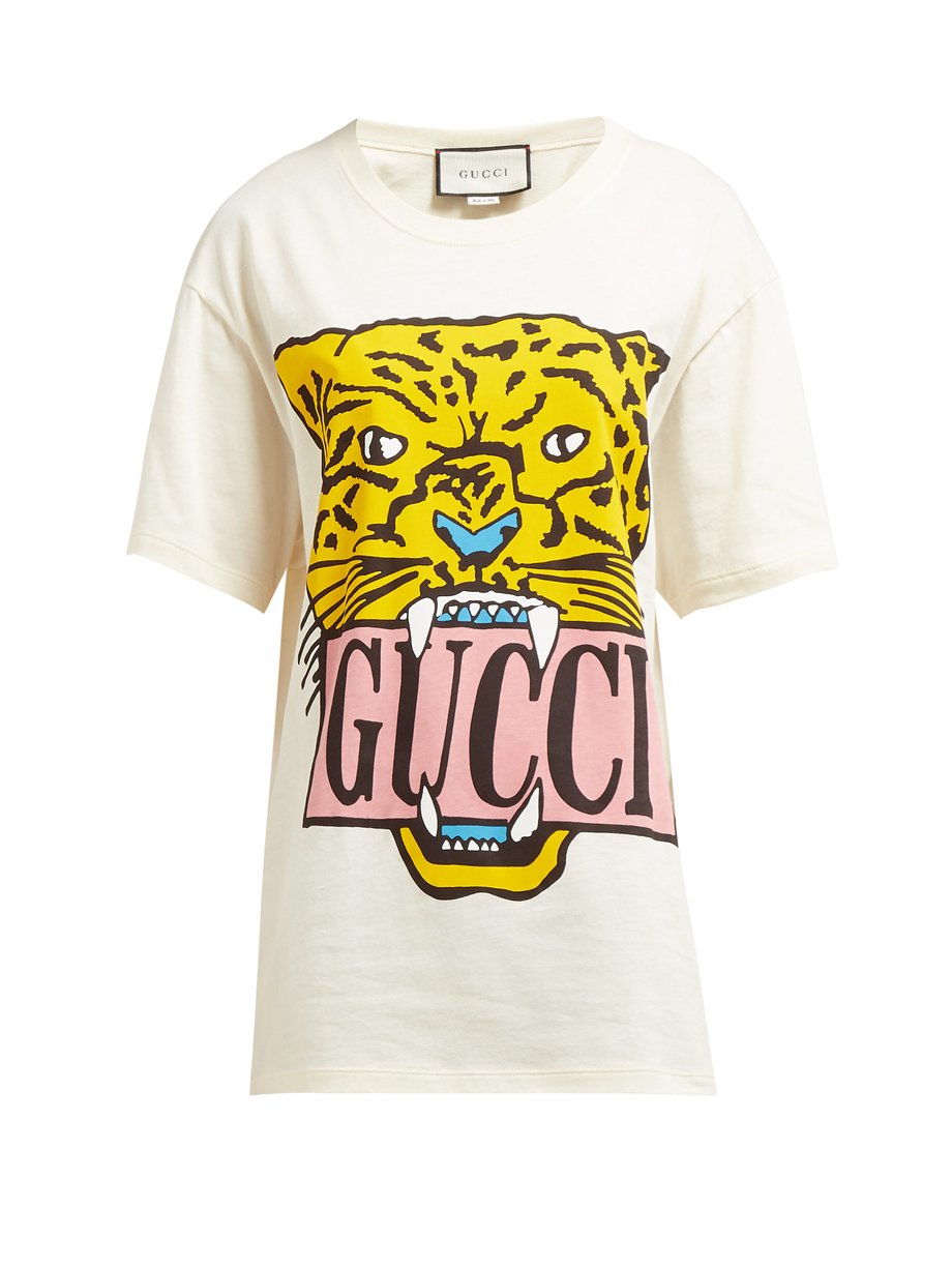 gucci tiger shirt white