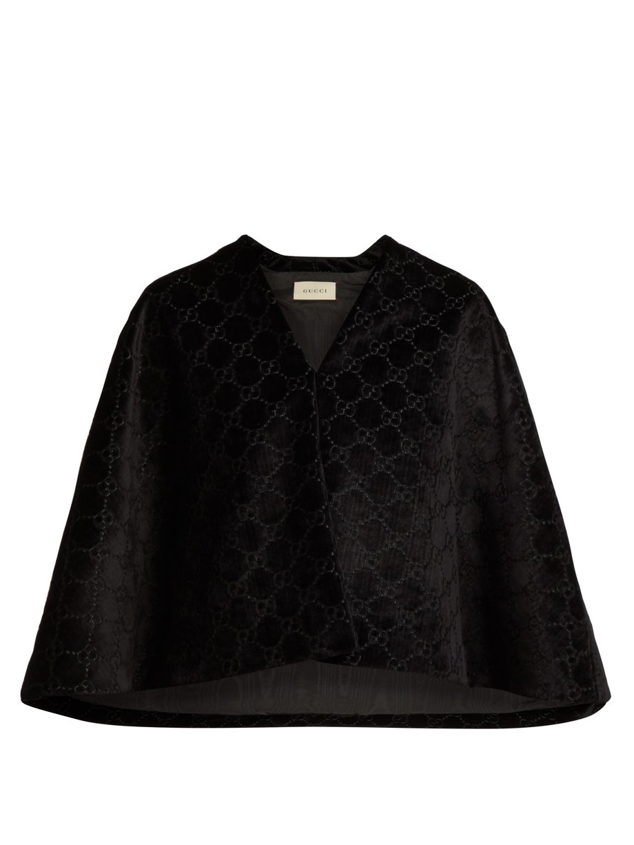 Black GG velvet cape | Gucci | MATCHESFASHION UK