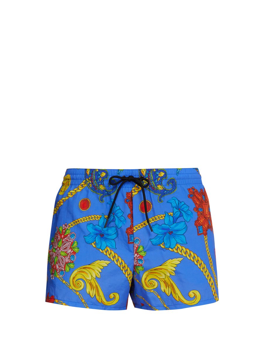 versace blue swim shorts