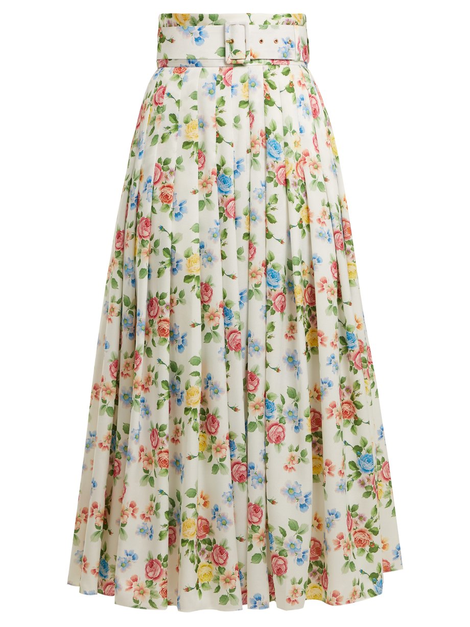 Matchesfashion Femme Vêtements Jupes Jupes imprimées Jupe midi patchwork en coton à imprimé floral 
